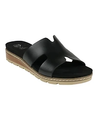 Gc Shoes Women's Nellie Cut Out Slide Flat Sandals