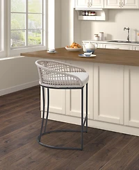 Madison Park Hermosa 21.5" Wide Woven Counter Stool