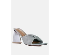 Cupid Kiss Pleated Twist Strap Sandals Women