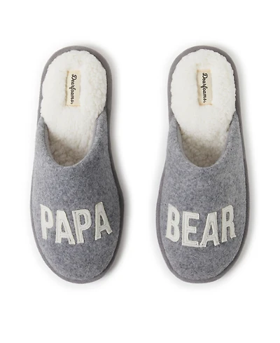 Dearfoams Men's Carson Papa Bear Family Scuff Slipper