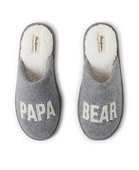 Dearfoams Men's Carson Papa Bear Family Scuff Slipper