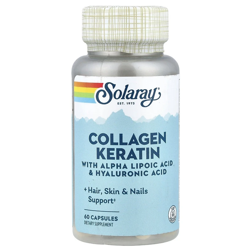 Solaray Collagen Keratin with Alpha Lipoic Acid & Hyaluronic Acid - 60 Capsules