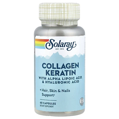 Solaray Collagen Keratin with Alpha Lipoic Acid & Hyaluronic Acid - 60 Capsules