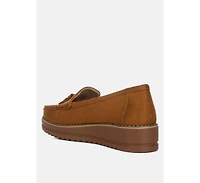 Daiki Platform Lug Sole Tassel Loafers Women