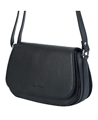 Mancini Pebbled Isabella Leather Crossbody Handbag