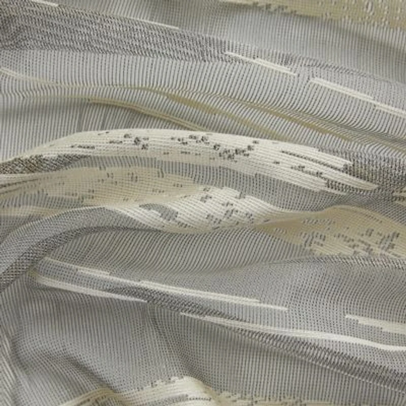 Broadway Stripe Decorative Semi Sheer Light Filtering Grommet Window Treatment Curtain Drapery Panels For Bedroom Living Room Set Of 2 Panels