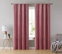 Hlc.Me Lopez Velvet Premium Soft Light Filtering Back Tab Rod Pocket Window Treatment Curtain Drapery Panels For Bedroom Living Room Set Of 2 Panels