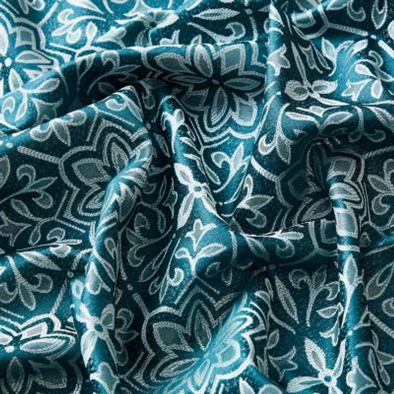 Hlc.Me Mia Moroccan Tile 100 Complete Blackout Heavy Thermal Insulated Heat Cold Uv Absorbing Grommet Curtain Drapery Panels For Bedroom Living Room 2 Panels