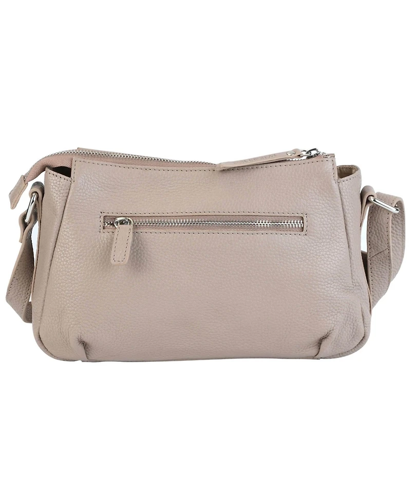 Mancini Women's Pebbled Charlize Crossbody Handbag