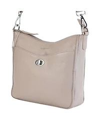 Mancini Pebble Elizabeth Leather Crossbody Handbag