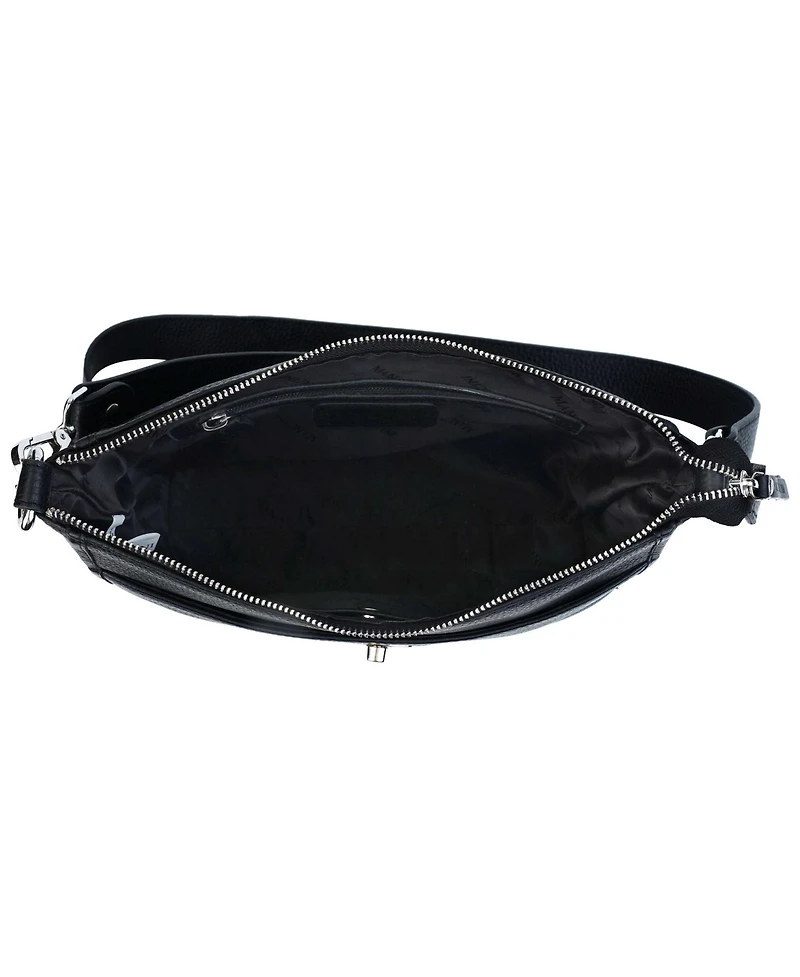 Mancini Pebble Elizabeth Leather Crossbody Handbag