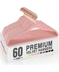 17.5 Inch Gold Hook Velvet Hangers