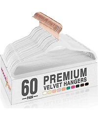 17.5 Inch Gold Hook Velvet Hangers