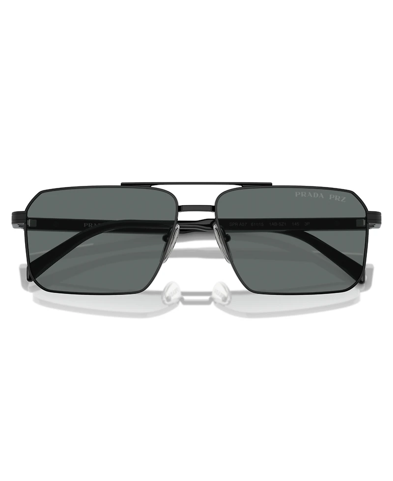 Prada Iconic Plaque Rectangle Men's Sunglasses