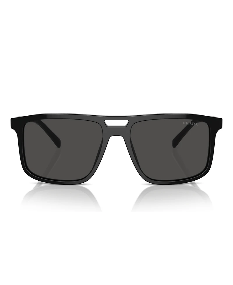 Prada Iconic Plaque Rectangular Men's Sunglasses