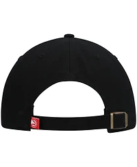 Men's '47 Brand Black Atlanta Hawks Team Clean Up Adjustable Hat