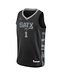Big Boys Jordan Victor Wembanyama Black San Antonio Spurs Swingman Jersey - Statement Edition