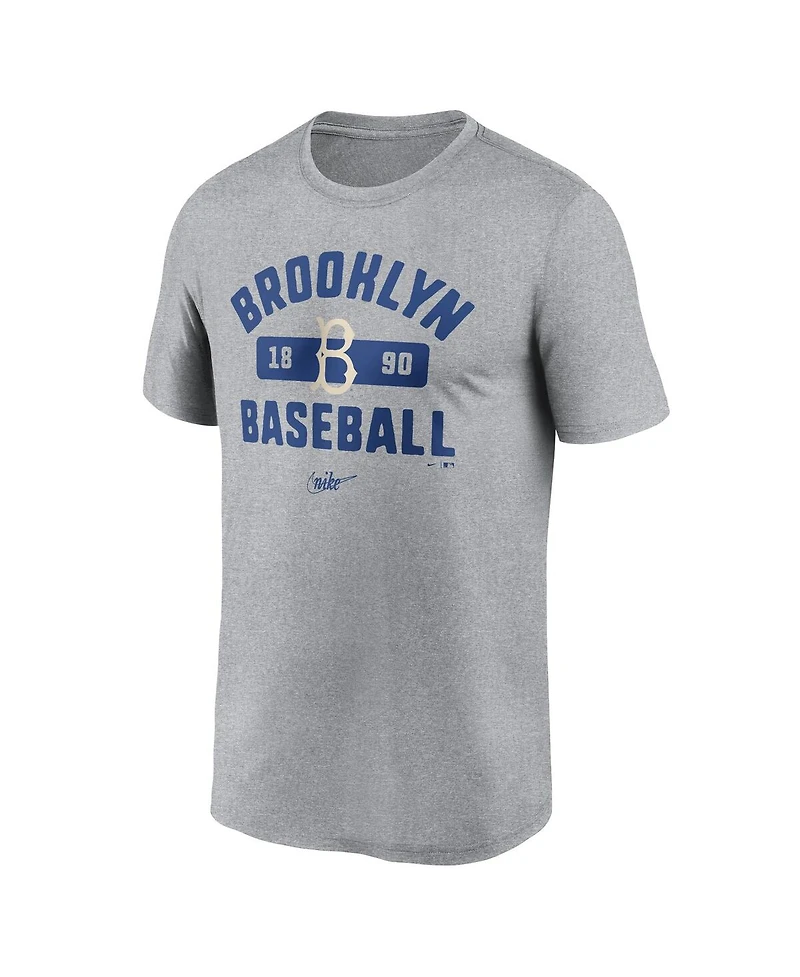 Men's Nike Heather Gray Brooklyn Dodgers Legend T-shirt