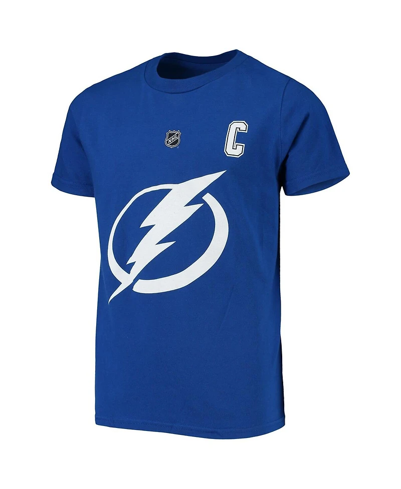 Big Boys Steven Stamkos Blue Tampa Bay Lightning Player Name and Number T-shirt