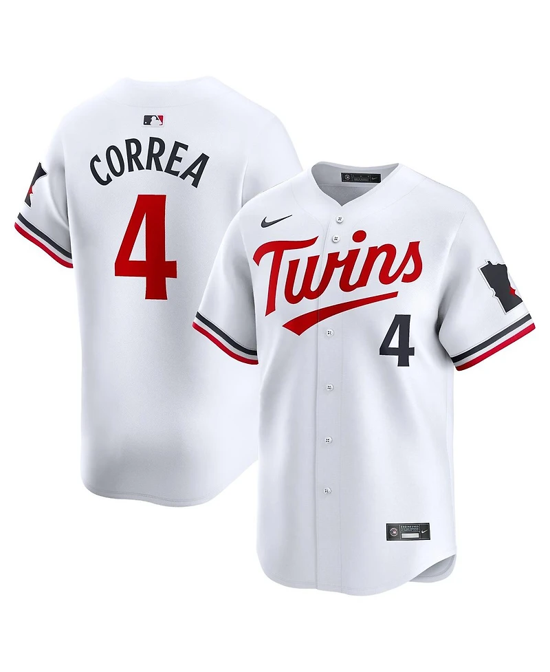 Men's Nike Carlos Correa White Minnesota Twins Home Limited Player Jersey