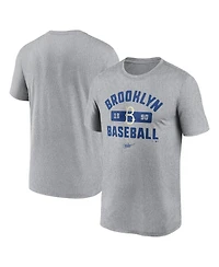 Men's Nike Heather Gray Brooklyn Dodgers Legend T-shirt