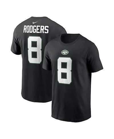 Men's Nike Aaron Rodgers New York Jets Player Name and Number T-shirt