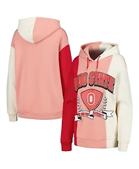 Women's Gameday Couture Scarlet Ohio State Buckeyes Hall of Fame Colorblock Pullover Hoodie