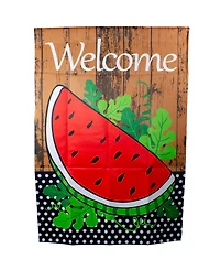 Northlight Welcome Watermelon Slice Spring Outdoor House Flag 28" x 40"