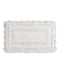 Laura Ashley Crochet Reversible Cotton Bath Rug