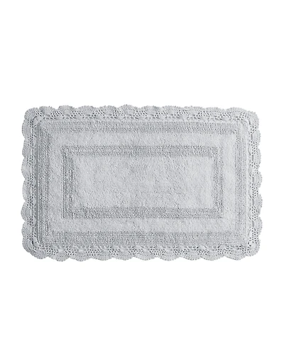 Laura Ashley Crochet Reversible Cotton Bath Rug, 17" x 24"