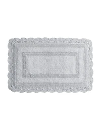 Laura Ashley Crochet Reversible Cotton Bath Rug, 17" x 24"
