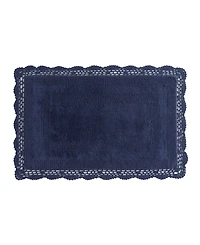 Laura Ashley Crochet Reversible Cotton Bath Rug, 17" x 24"