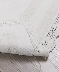 Laura Ashley Crochet Reversible Cotton 2-Pc. Bath Rug Set