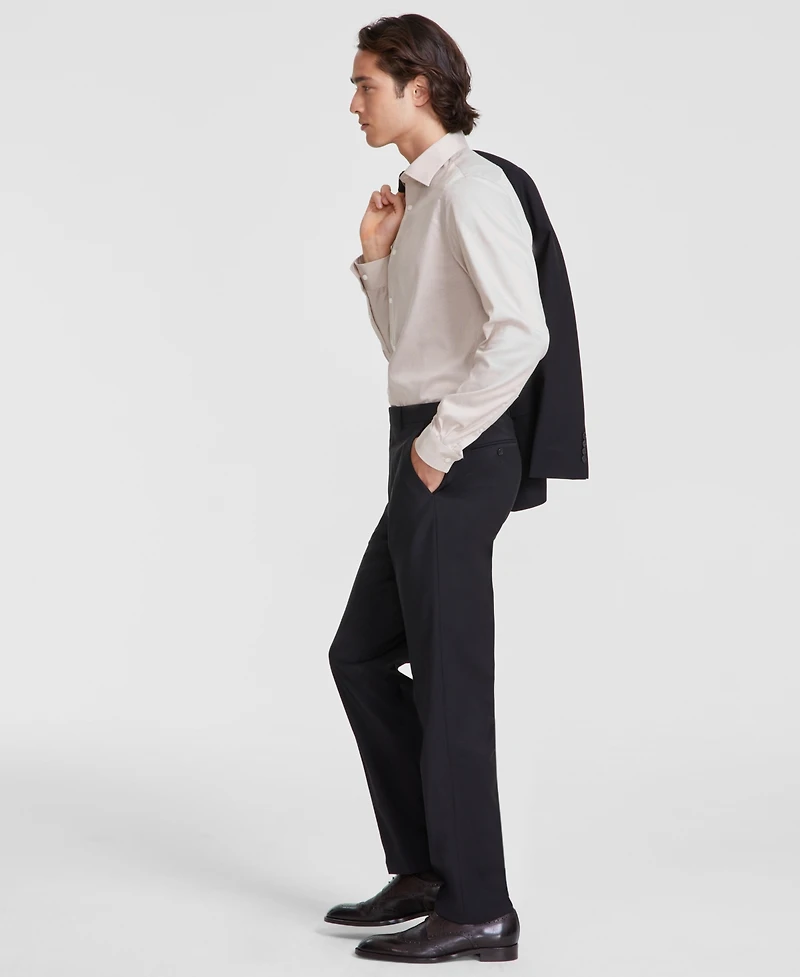 Calvin Klein Men's Slim-Fit Wool-Blend Stretch Suit Pants