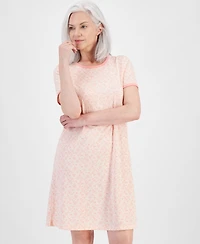 Charter Club Women's Short-Sleeve Sleep Shirt, Created for Macy's