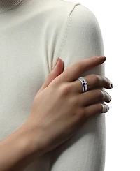 Star Wars Wonder Fine Jewelry 3-pc. Set Sapphire (1/3 ct. t.w.), Garnet Accent, & Diamond (1/6 ct. t.w.) Star Wars R2D2 Inspired Rings in Sterling Sil
