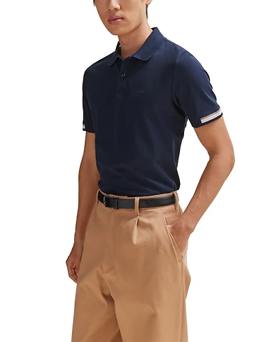 Boss by Hugo Men's Regular-Fit Rubberized Logo Polo Shirt