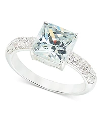 Charter Club Silver Plated Cubic Zirconia Ring, Created for Macy's