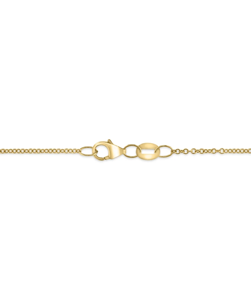 Effy Lab Grown Emerald (6-1/5 ct. t.w.) & Lab Grown Diamond (1 ct. t.w.) 18" Pendant Necklace in 14k Gold