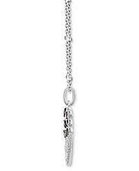 Disney Wonder Fine Jewelry Multi Gemstone (1/5 ct. t.w.) & Diamond (1/20 ct. t.w.) Up House 18" Pendant Necklace in Sterling Silver