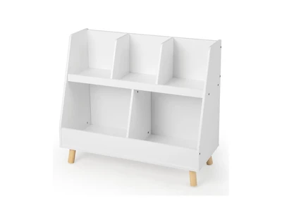 5-Cube Kids Bookshelf and Toy Organizer with Anti-Tipping Kits for Safe Efficient Storage