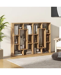 7-Cube Geometric Bookshelf Modern Decorative Open Bookcase