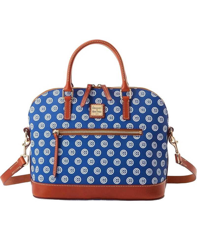 Women's Dooney & Bourke Chicago Cubs Signature Domed Zip Satchel Purse