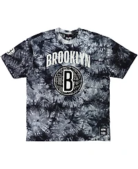 Men's and Women's Nba x Two Hype Black Brooklyn Nets Culture & Hoops Tie-Dye T-shirt