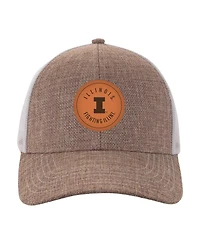 Men's Ahead Tan, White Illinois Fighting Illini Pregame Adjustable Hat