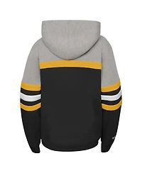 Big Boys and Girls Mitchell & Ness Black Boston Bruins Head Coach Pullover Hoodie