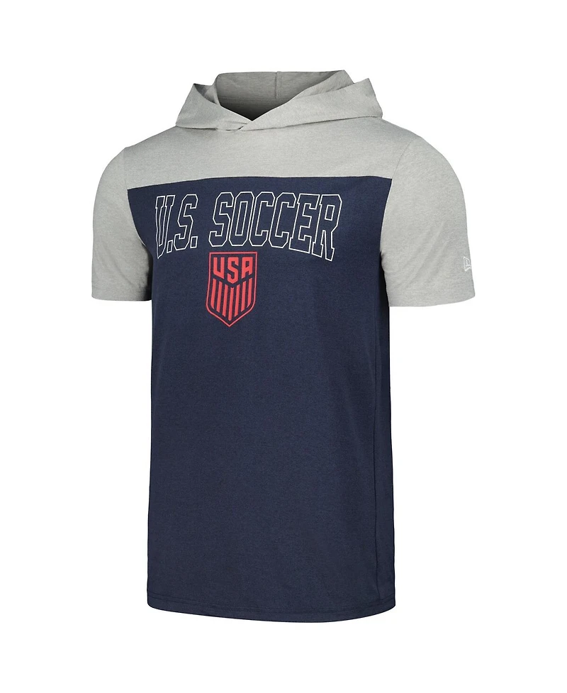 Men's 5th & Ocean by New Era Navy Usmnt Active Short Sleeve Hoodie T-shirt