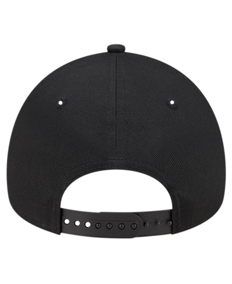 Men's New Era Black Miami Marlins Team Color A-Frame 9FORTY Adjustable Hat