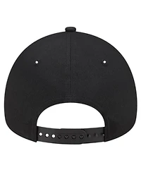 Men's New Era Black Miami Marlins Team Color A-Frame 9FORTY Adjustable Hat