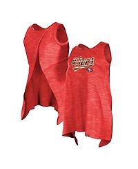 Women's New Era Scarlet San Francisco 49ers Space Dye Active Tank Top